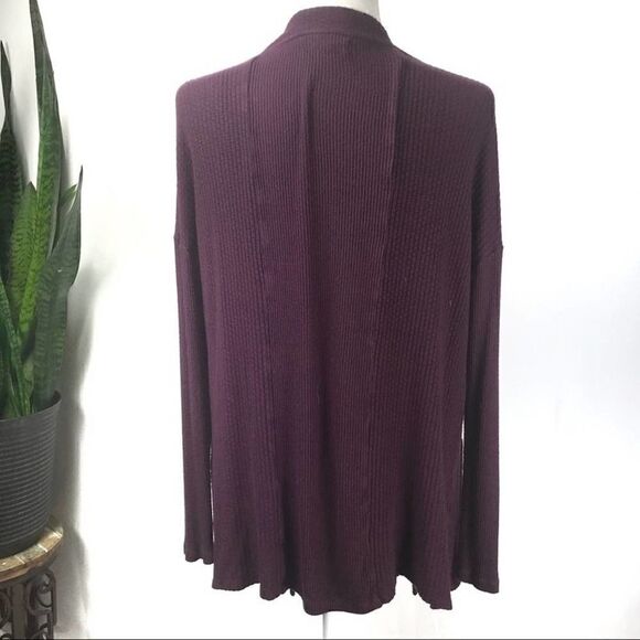 VELVET BY GRAHAM & SPENCER Burgundy Thermal Drape Cardigan. Medium. Women’s. - Picture 4 of 6